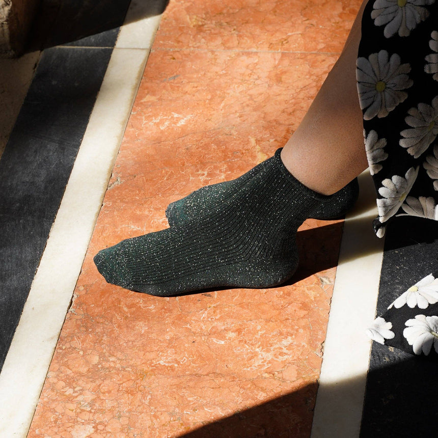 Klue - Glitter Lurex socks - Green | Scout & Co
