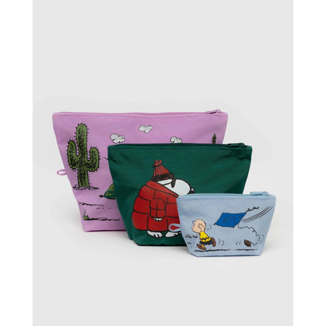Baggu x Peanuts - Go Pouch set of 3 - Peanuts | Scout & Co