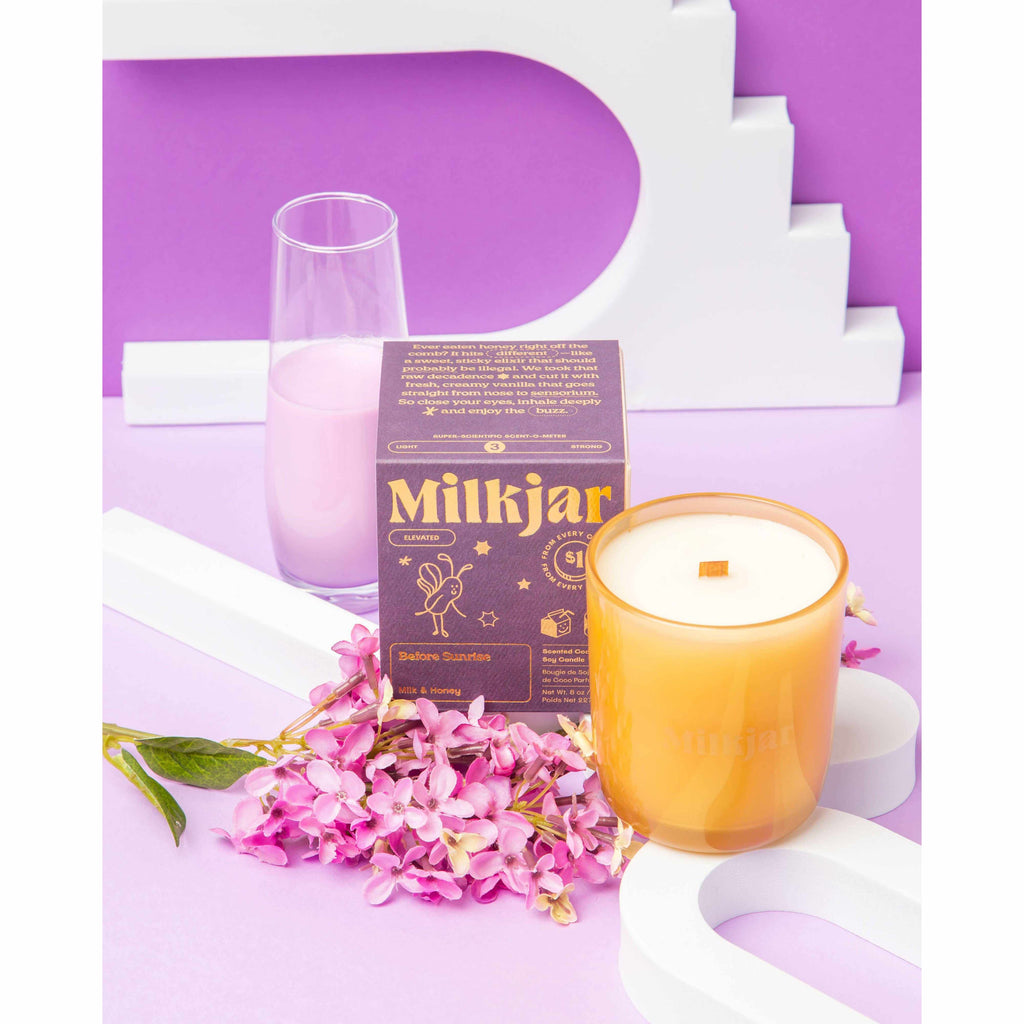 Milk Jar Candle Co - Before Sunrise scented - Milk & Honey | Scout & Co