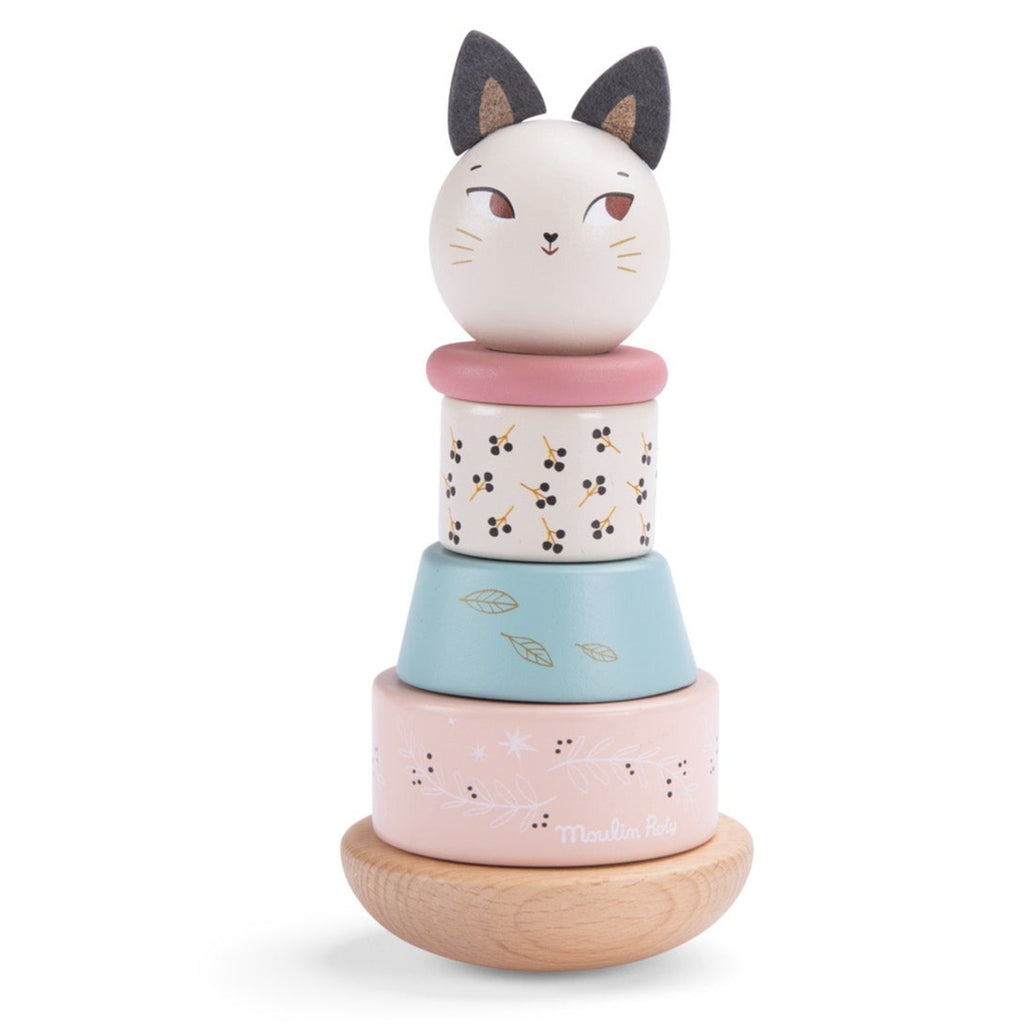 Moulin Roty - Apres La Pluie wooden stacking cat | Scout & Co