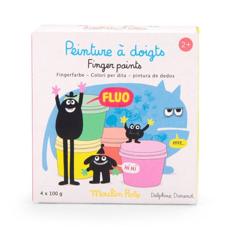 Moulin Roty - Les Schmouks Neon finger paints - set of 4 | Scout & Co