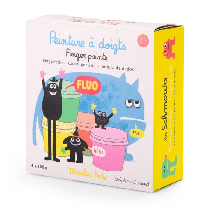 Moulin Roty - Les Schmouks Neon finger paints - set of 4 | Scout & Co