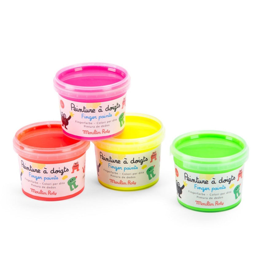 Moulin Roty - Les Schmouks Neon finger paints - set of 4 | Scout & Co