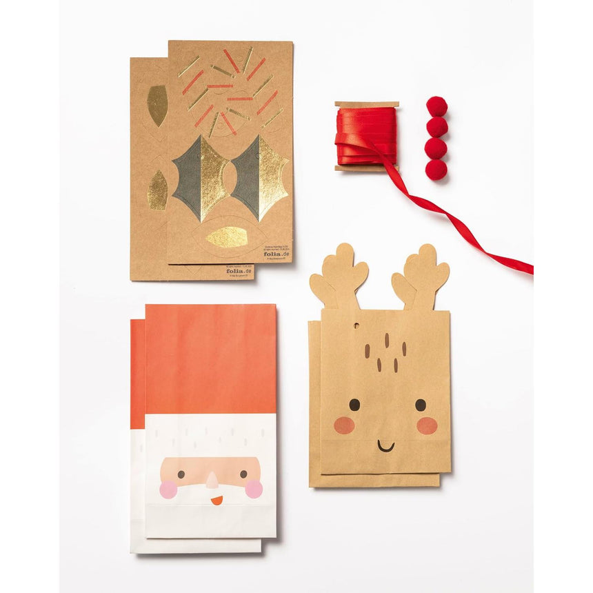 Folia - Santa & Reindeer paper bags | Scout & Co