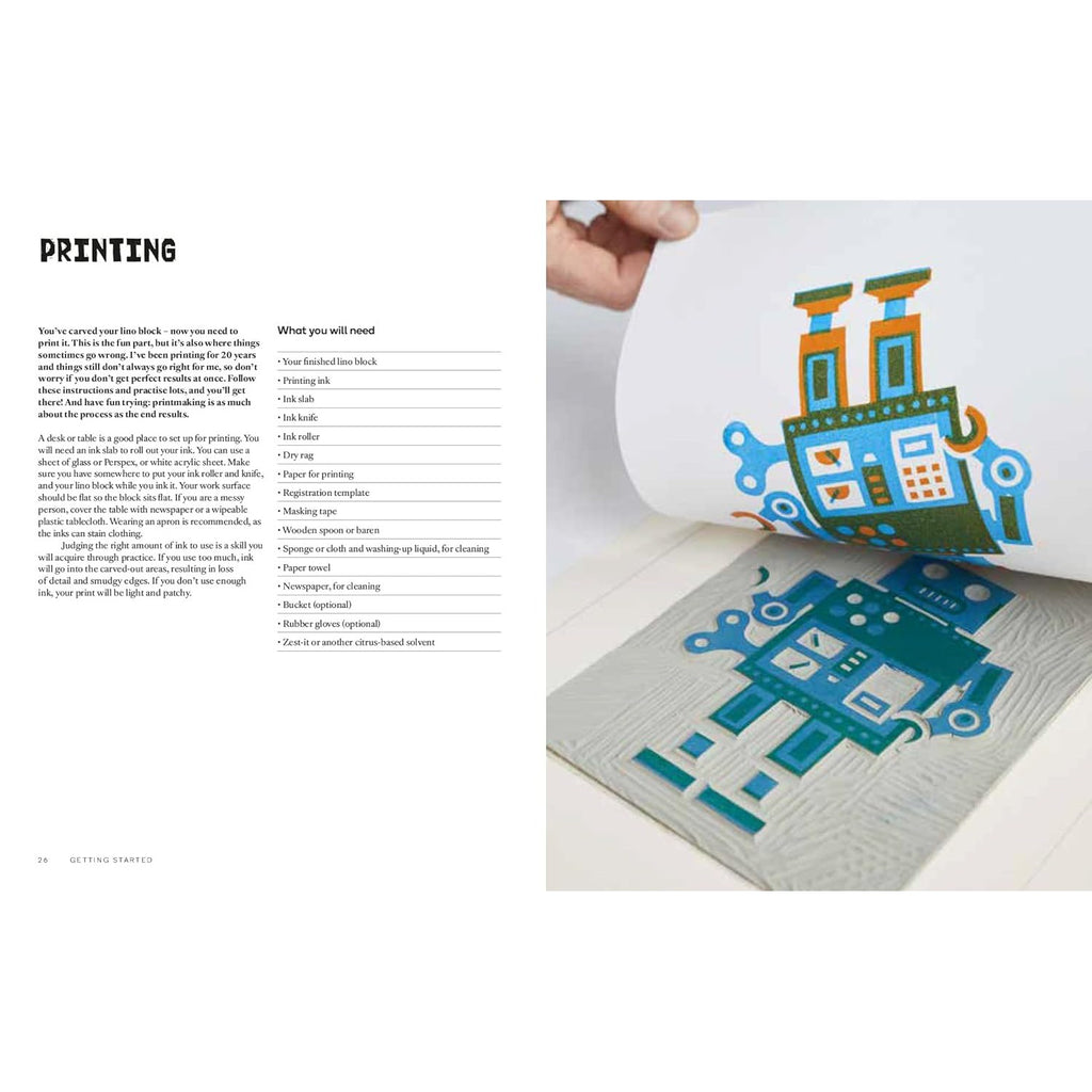 Linocut: Learn In A Weekend - Nick Morley | Scout & Co