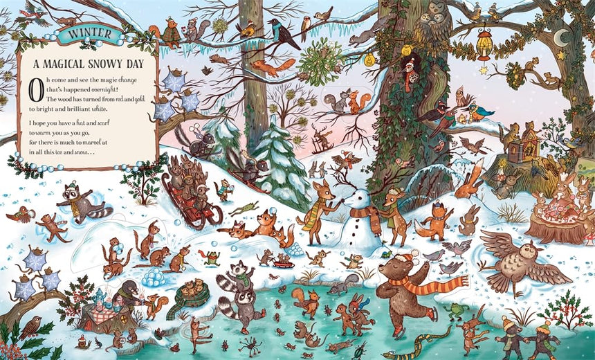 Brown Bear Wood: Here We Go Round the Woodland Year: A Lift-the-Flap Book - Rachel Piercey