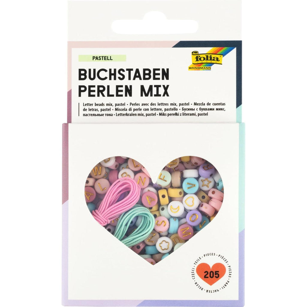 Folia - Pearl beads DIY set - Letters mix pastel | Scout & Co