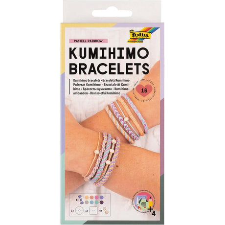 Folia - Kumihimo bracelets kit - Pastel Rainbow | Scout & Co