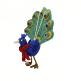 Amica - Festive peacock with scarf - Christmas felt decoration | Scout & Co