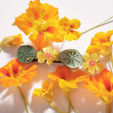 Winona Irene - Nasturtium jewelled French hair barrette | Scout & Co