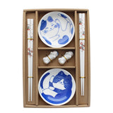 Rex - Chopsticks, rests + dipping bowls set - Cat | Scout & Co