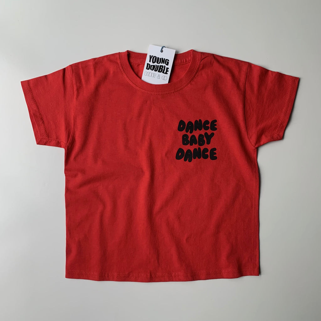 Young Double x Scout & Co exclusive - Dance Baby Dance T-shirt - Red | Scout & Co