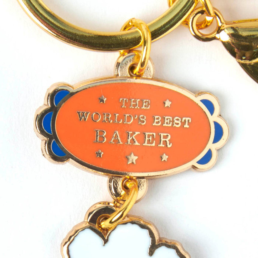 Magpie x Peanuts - World's Best Baker keyring | Scout & Co