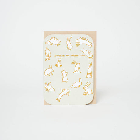 Egg Press - Congrats on Multiplying - new baby letterpress card | Scout & Co