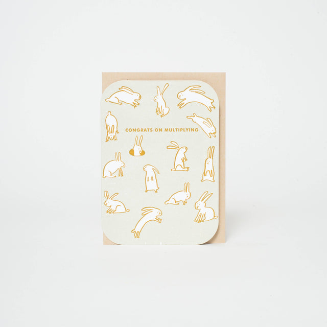 Egg Press - Congrats on Multiplying - new baby letterpress card | Scout & Co