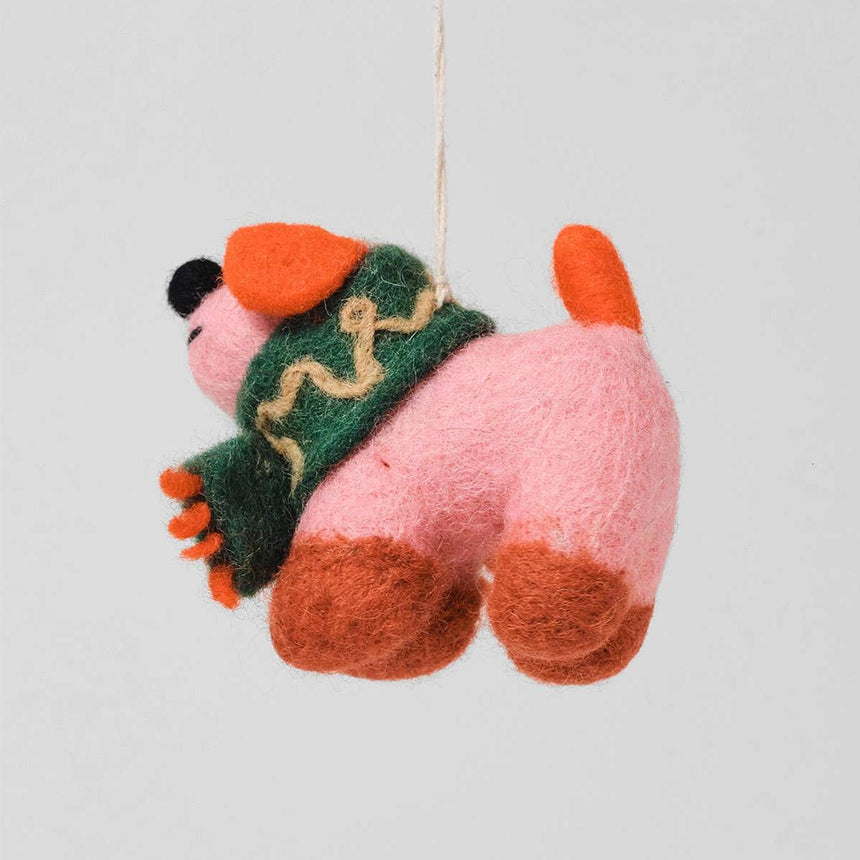 Wrap - Flip Dog hanging felt ornament | Scout & Co