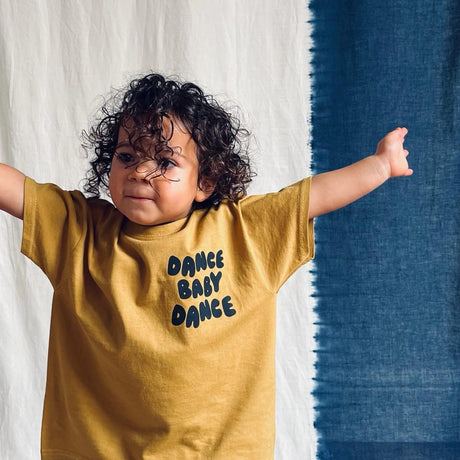 Young Double x Scout & Co exclusive - Dance Baby Dance T-shirt - Mustard | Scout & Co