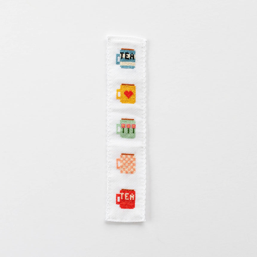 Cotton Clara - Tea/Mugs Cross Stitch Bookmark Kit | Scout & Co
