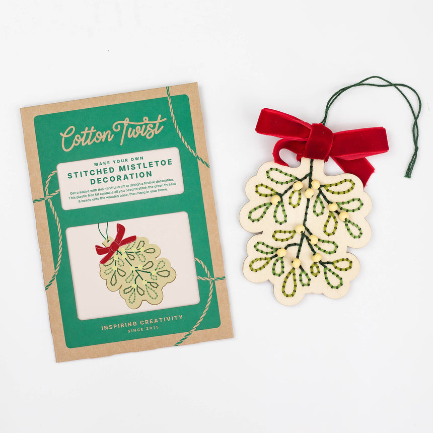 Cotton Twist - Make Your Own Stitched Mistletoe Decoration kit | Scout & Co