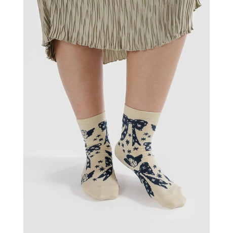Baggu - Adult crew socks - Cherub Bows | Scout & Co