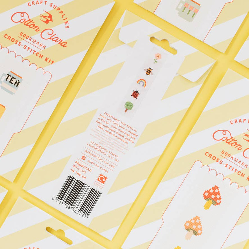 Cotton Clara - Tea/Mugs Cross Stitch Bookmark Kit | Scout & Co