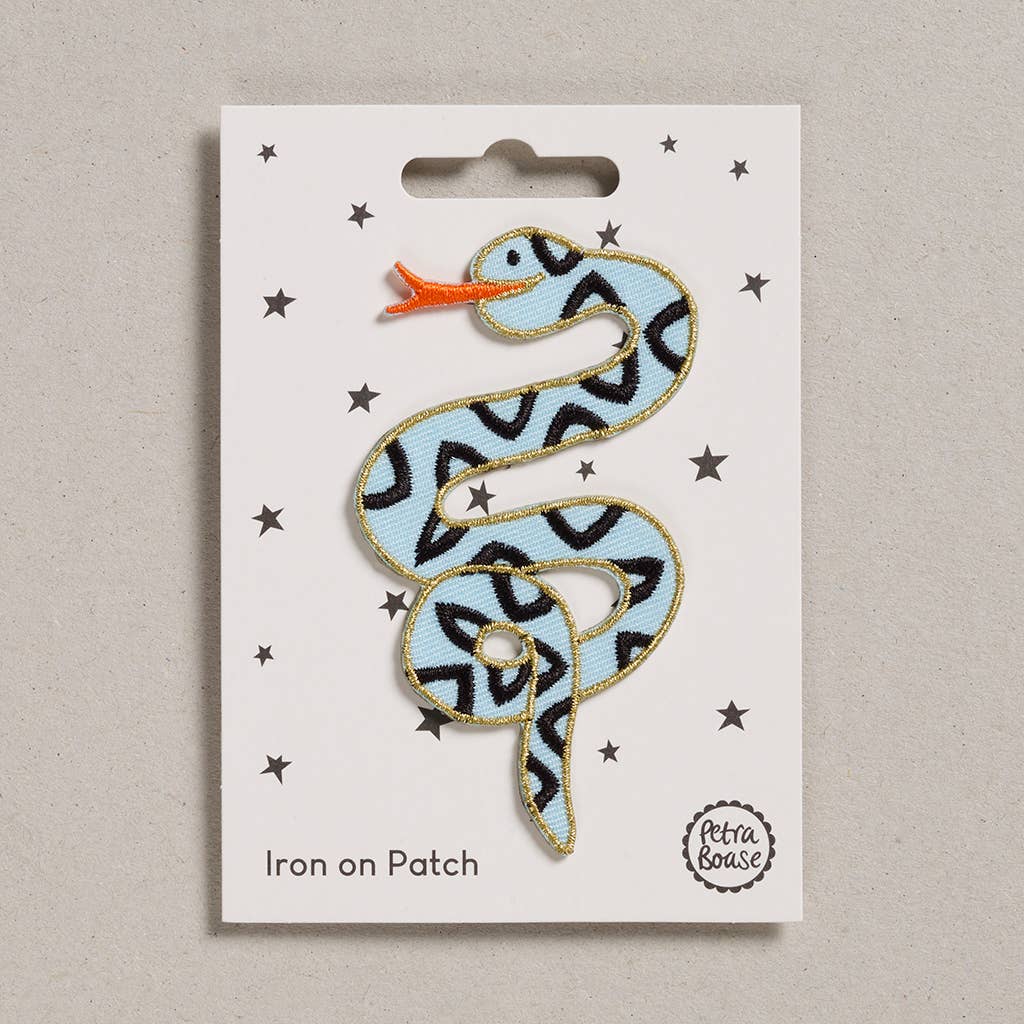 Petra Boase - Iron on Patch - Blue Snake | Scout & Co