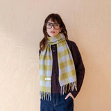 TBCo - Lambswool Scarf in Avocado Gingham | Scout & Co