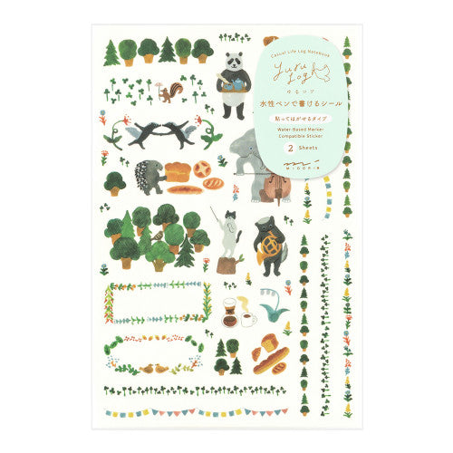 Midori - Yuru Log stickers - Forest Animal (2 sheets) | Scout & Co