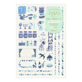 Midori - Yuru Log stickers - Blue Nordic (2 sheets)