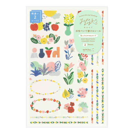Midori - Yuru Log stickers - Motif Textile (2 sheets) | Scout & Co