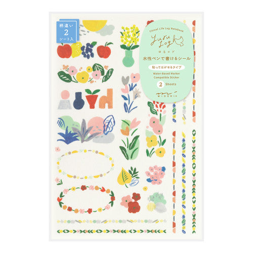 Midori - Yuru Log stickers - Motif Textile (2 sheets) | Scout & Co