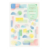 Midori - Yuru Log stickers - Collage Watercolour Motif (2 sheets)