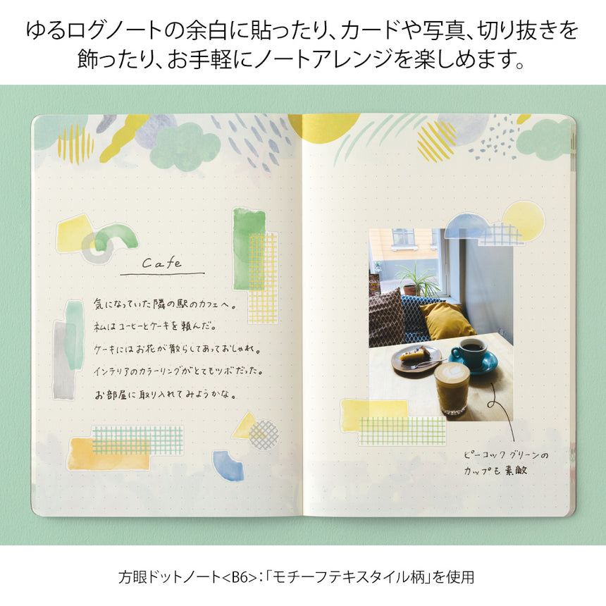 Midori - Yuru Log stickers - Collage Watercolour Motif (2 sheets)