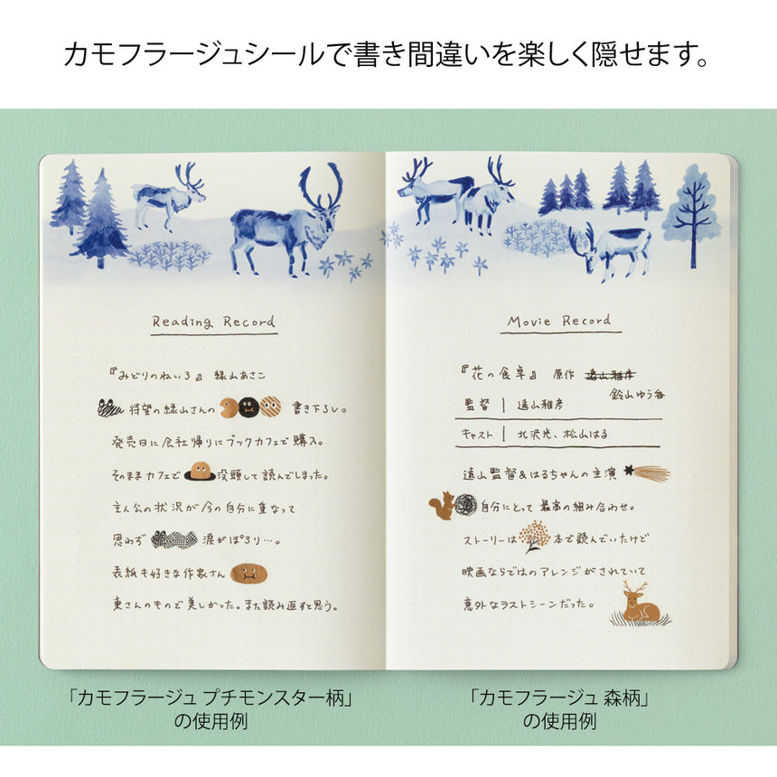 Midori - Yuru Log stickers - Camouflage Forest