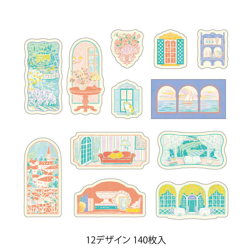 Midori - Yuru Log roll stickers - Window Views