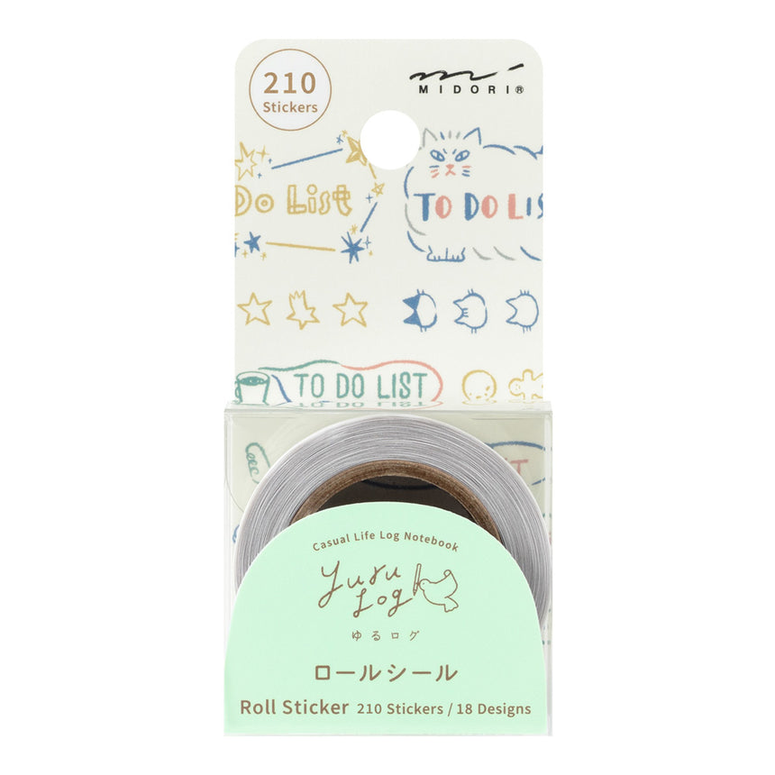 Midori - Yuru Log roll stickers - List