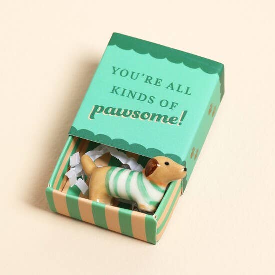 Lisa Angel - Tiny Matchbox Ceramic Token - Sausage Dog | Scout & Co