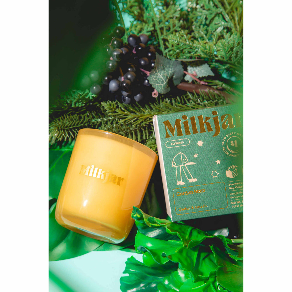 Milk Jar Candle Co - Garden State candle - Cedar & Cassis | Scout & Co