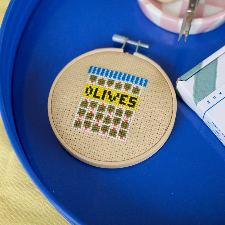 Cotton Clara - Olives Cross Stitch Kit | Scout & Co