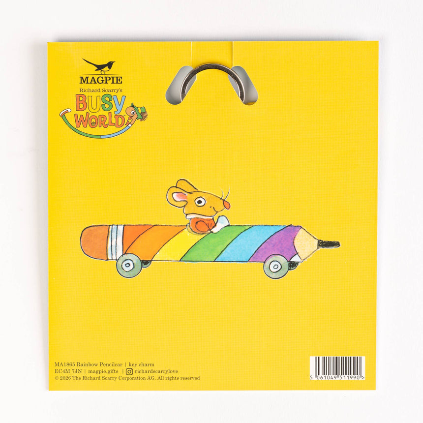 Magpie x Richard Scarry - Rainbow Pencil Car key charm | Scout & Co