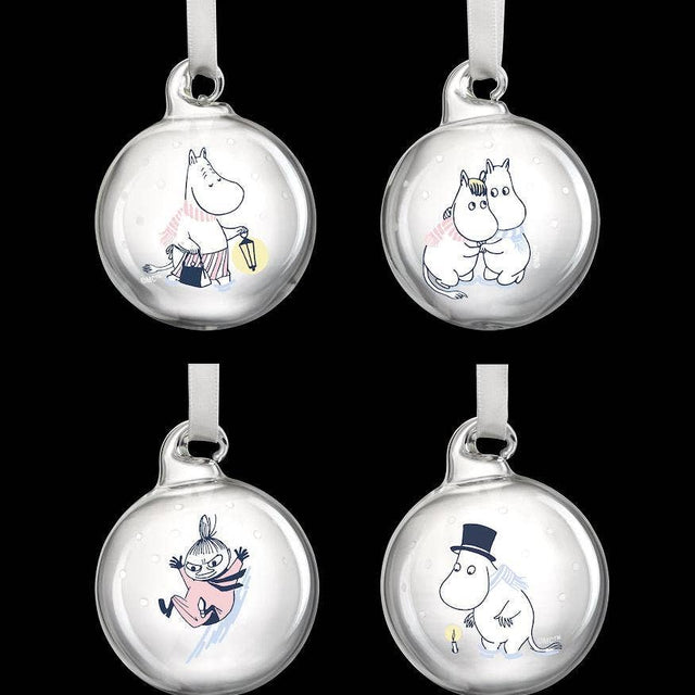 Muurla - Moomin Christmas baubles set of 4 - Let It Snow | Scout & Co