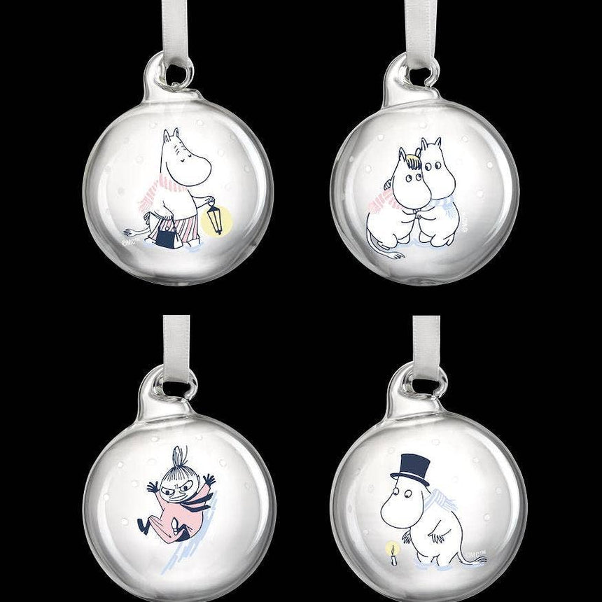 Muurla - Moomin Christmas baubles set of 4 - Let It Snow | Scout & Co