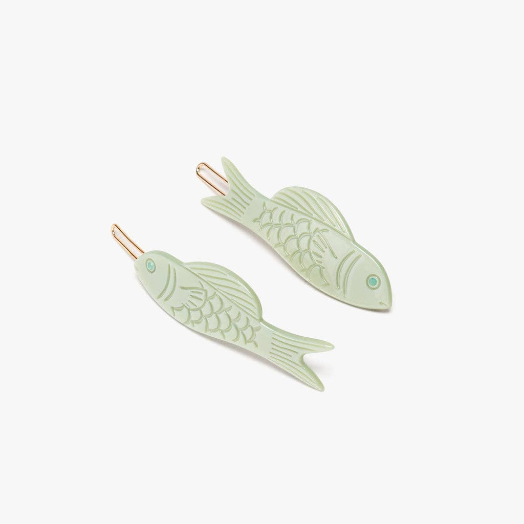 Winona Irene - Jade green fish hair clips set | Scout & Co