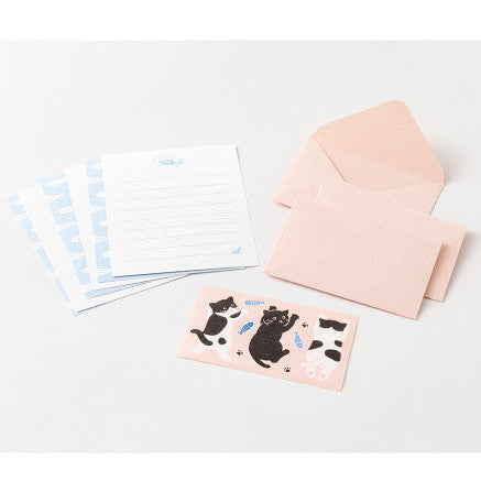 Midori - Mini letter set with stickers - Hungry Cat | Scout & Co