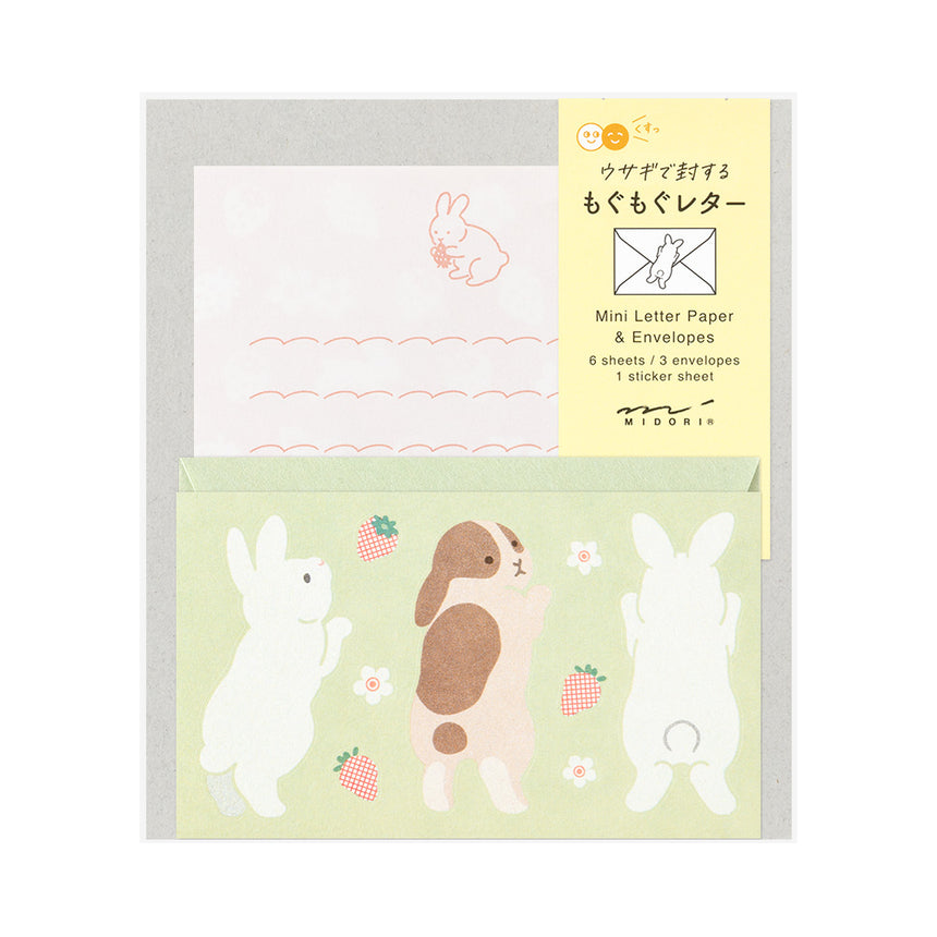 Midori - Mini letter set with stickers - Hungry Rabbit