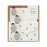 Midori - Mini letter set with stickers - Penguin