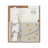 Midori - Mini letter set with stickers - Bichon Frise