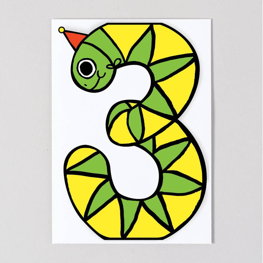 Wrap - Snake 3rd birthday card | Scout & Co