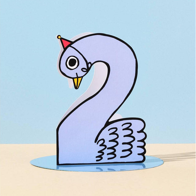 Wrap - Swan 2nd birthday card | Scout & Co