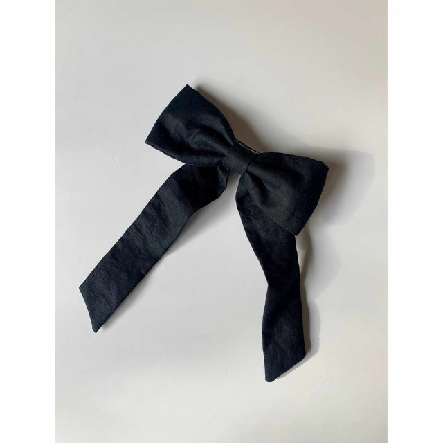 Thread Maker x Scout & Co - Linen hair bow - adult - Black | Scout & Co